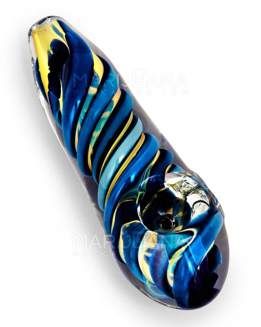 Assorted Heavy Fumed Thick Spiral Hand Pipe 4.5" - The Smoking Hound