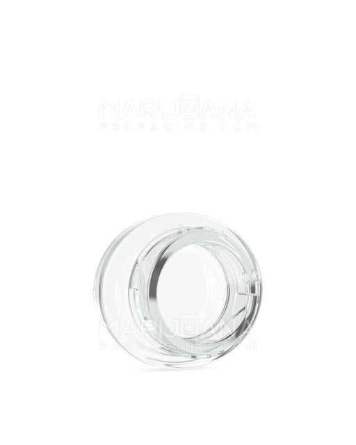CHILD RESISTANT CLEAR GLASS OVAL CONCENTRATE JAR W/ BLACK CAP - The Smoking Hound