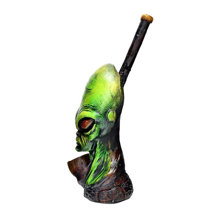 Alien Wood Pipe 6" - The Smoking Hound