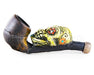 LOS MUERTOS SUGAR SKULL SHERLOCK HAND PIPE 3in Long - Wood - Green - The Smoking Hound